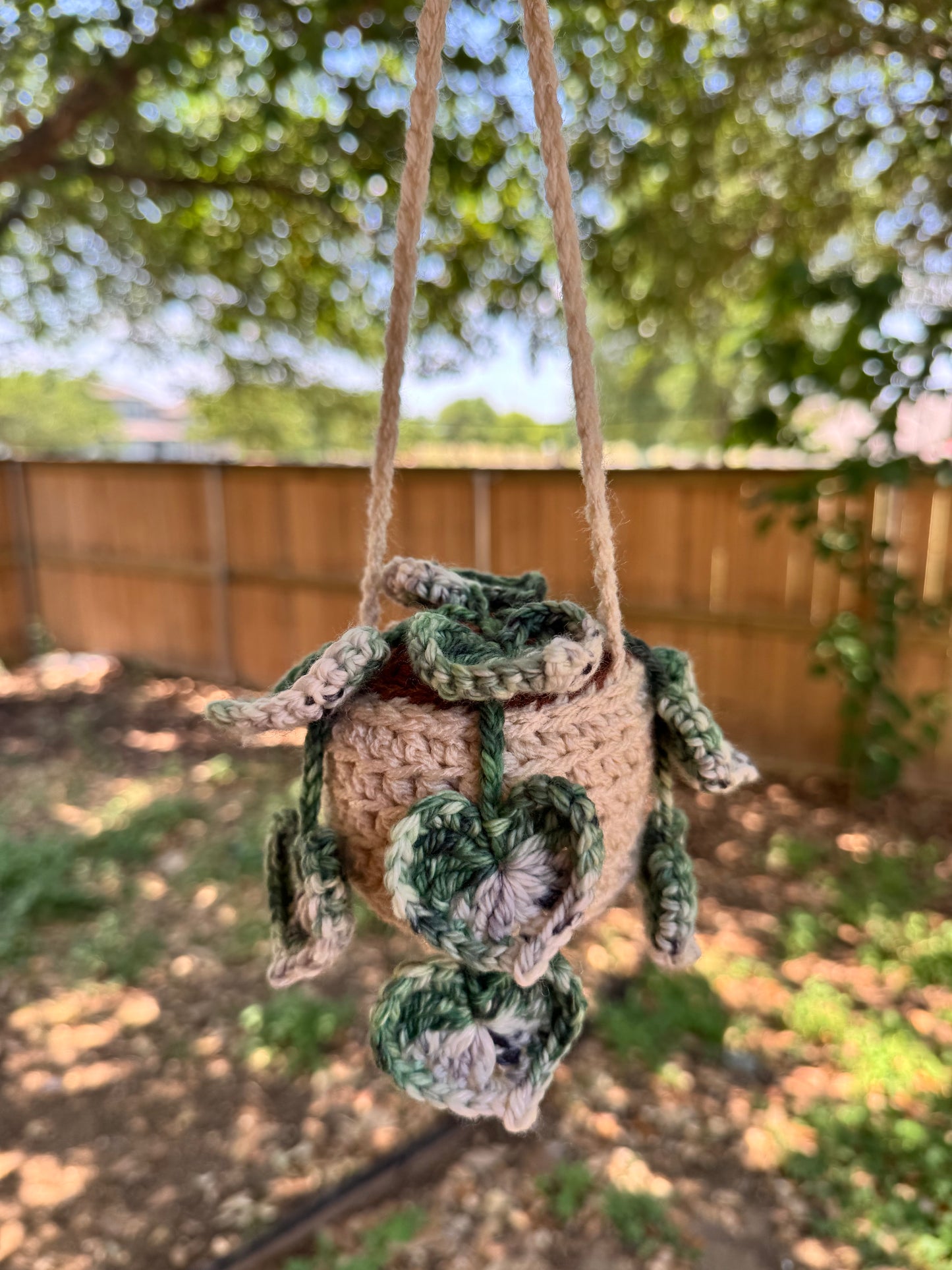 String of Hearts Crochet Plant